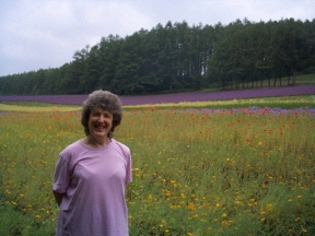 CA with Flowers at Furano